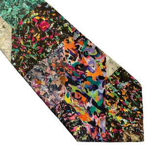 Vintage Serica Elite for Jacobsons Swiss Silk Neck Tie Art to Wear Bright Bold